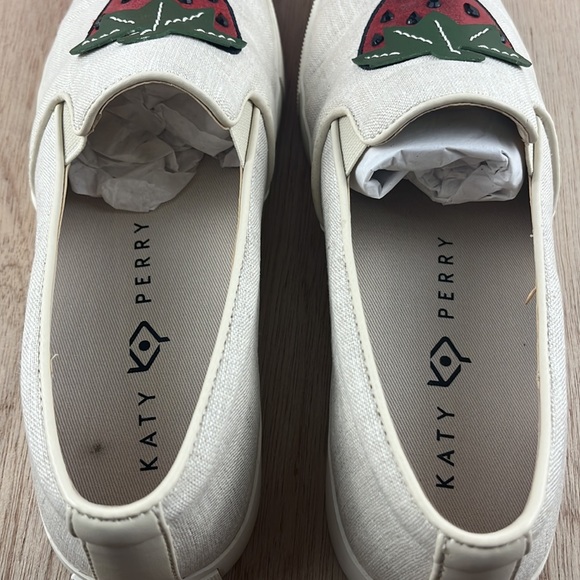 Katy Perry THE KERRY CANVAS Strawberry Slip On Shoe Women’s Size 6.5 Light Tan - Picture 6 of 9